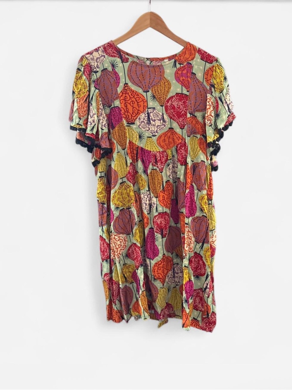Uncle Frank boho Dress size M Chinese lantern cottage core indie artsy colorful